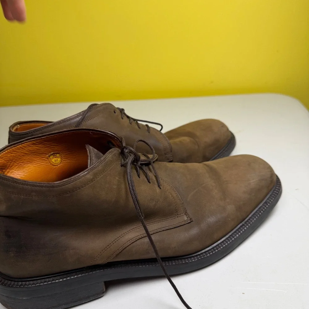 Cole Haan City Mens Brown Nubuck Leather Chukka Boots Square Toe Size 10 M C00‎
